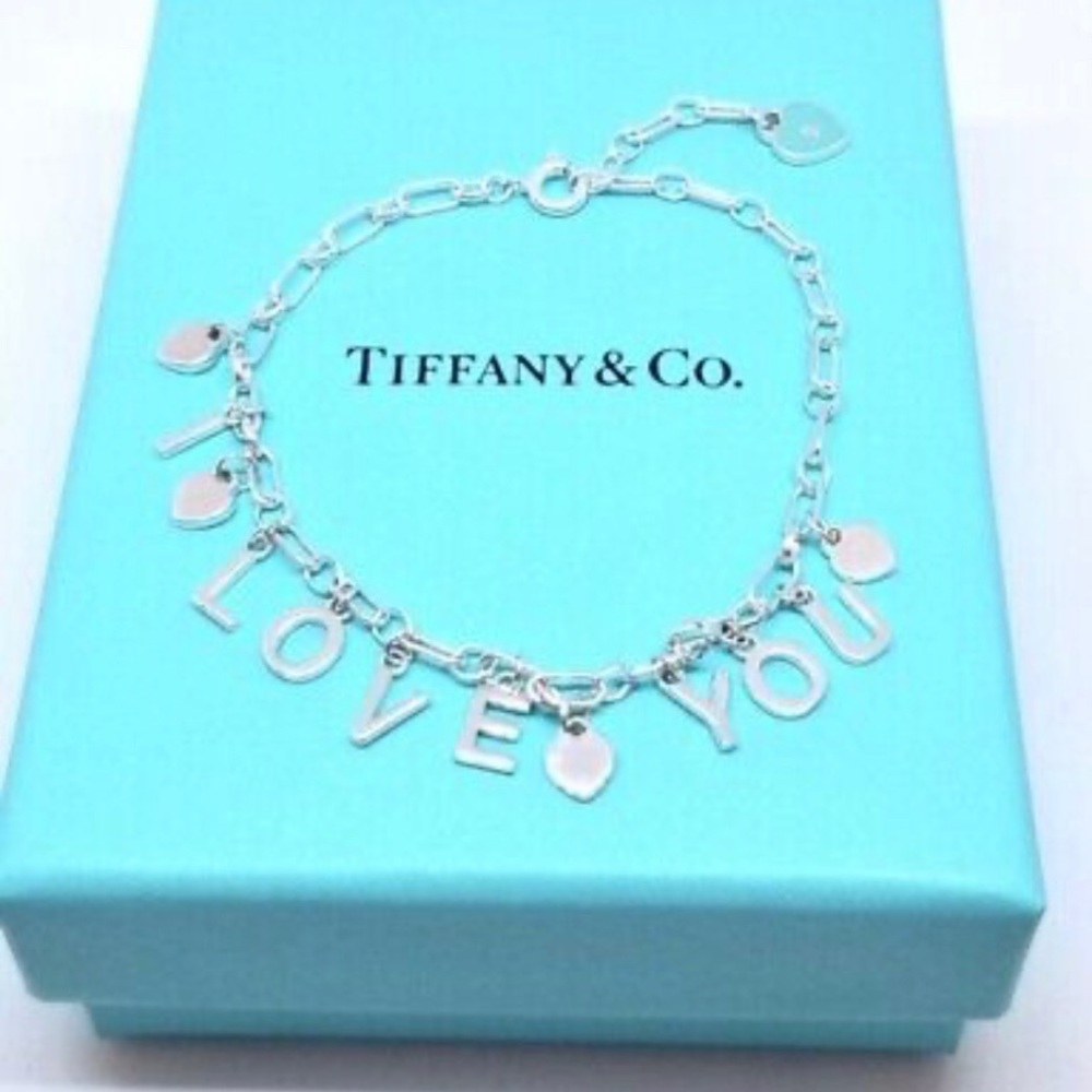 Tiffany & Co. Love Notes I LOVE YOU Charm Bracelet